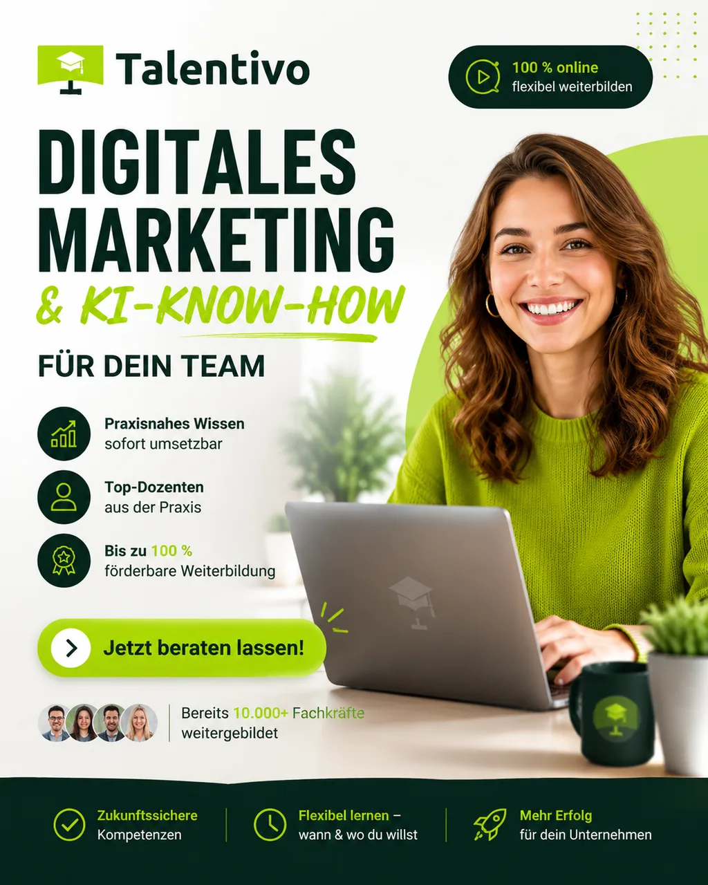 Digitale Weiterbildung für dein Team – bis zu 100 % förderbar