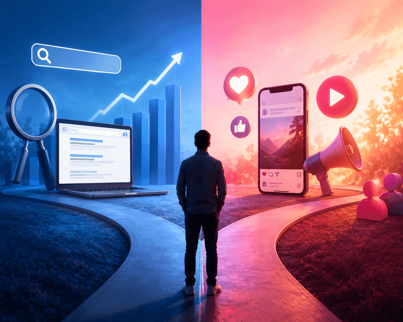 Meta Ads vs. Google Ads 2026: Was lohnt sich für wen?